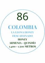 CIRCULO COLOMBIA LA LEONA HONEY DESCAFEINADO