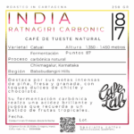 Café de especialidad India ratnagiri carbonic etiqueta