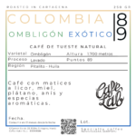 ETIQUETA COLOMBIA OMBLIGÓN EXÓTICO